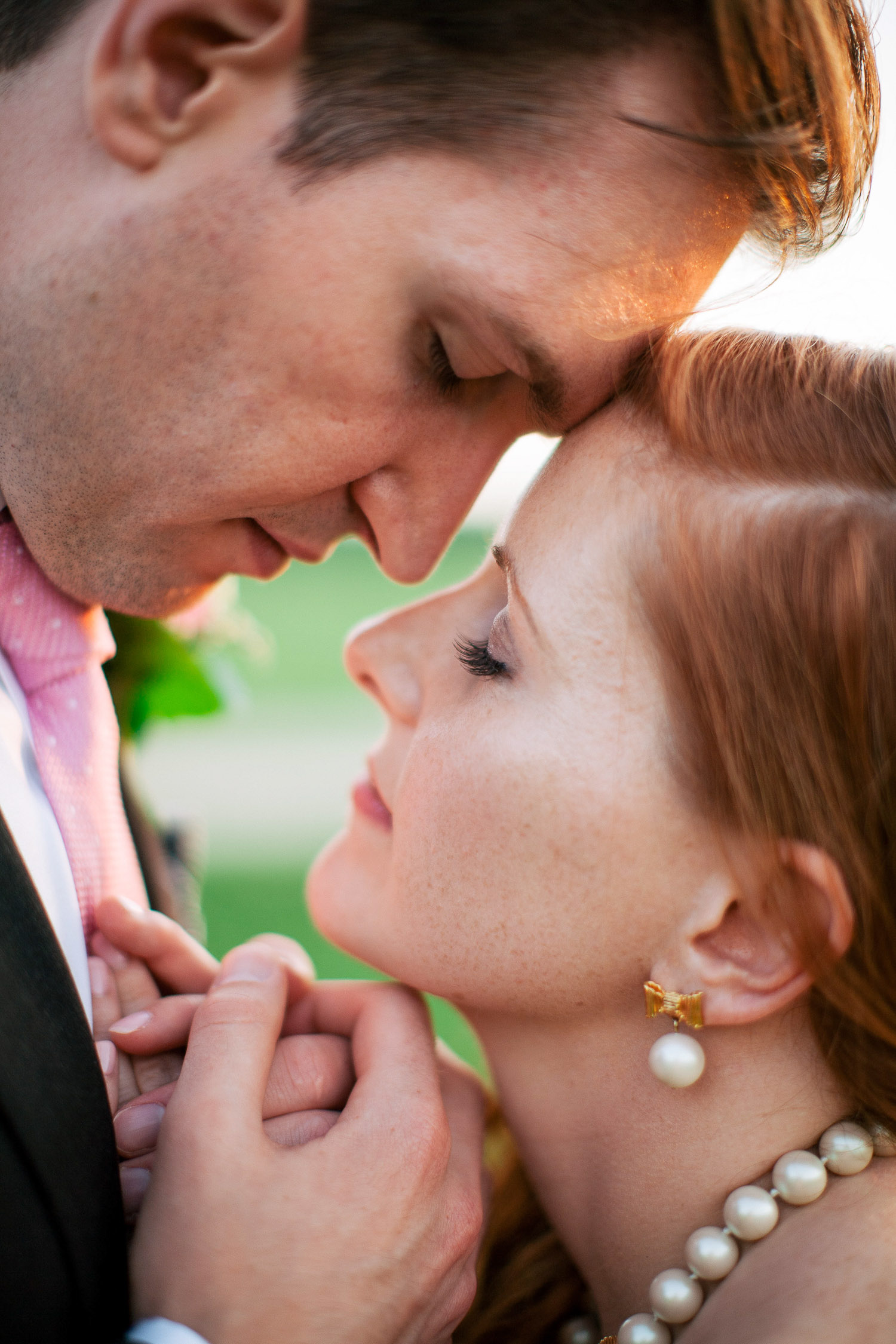 Wedding portrait redhead bride